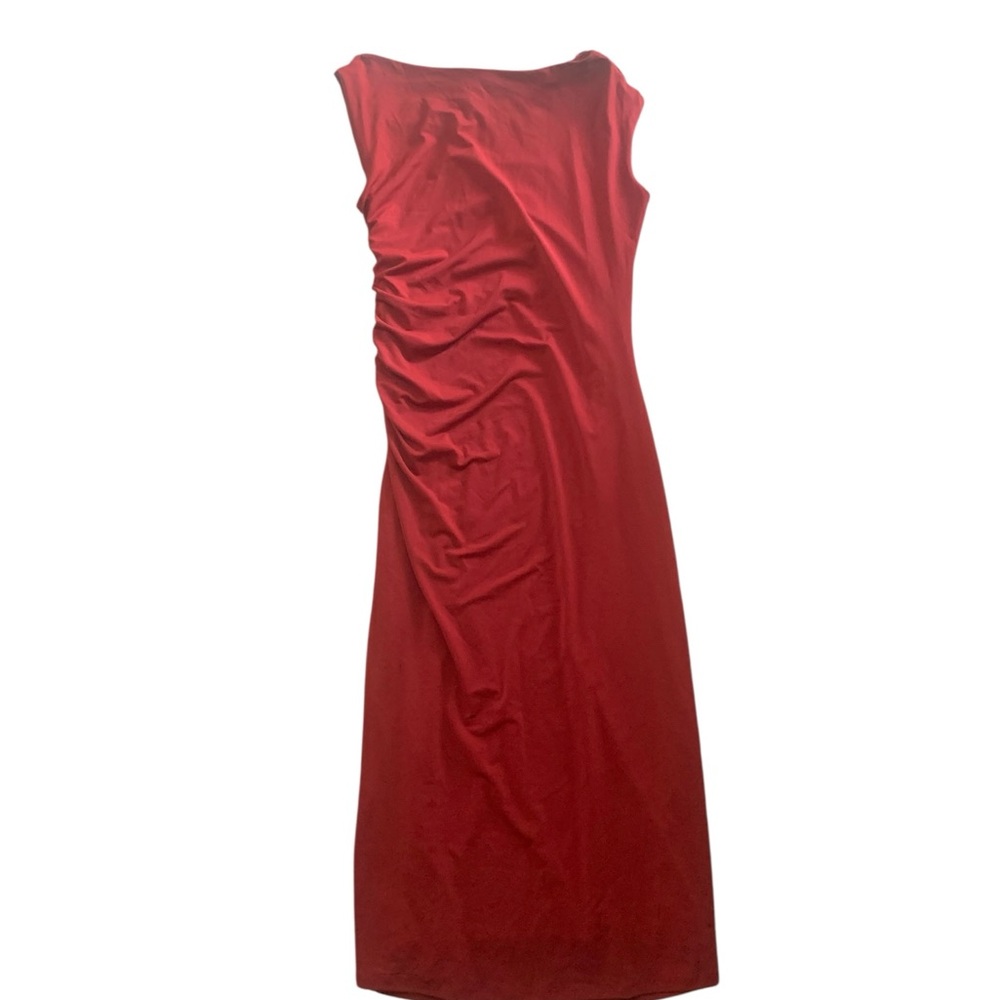 Abercrombie Asymmetrical Draped Red Maxi Dress NWT size M - Picture 5 of 6